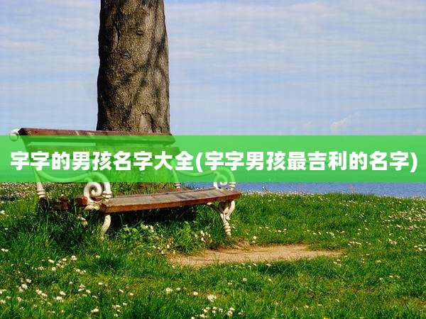 宇字的男孩名字大全(宇字男孩最吉利的名字)
