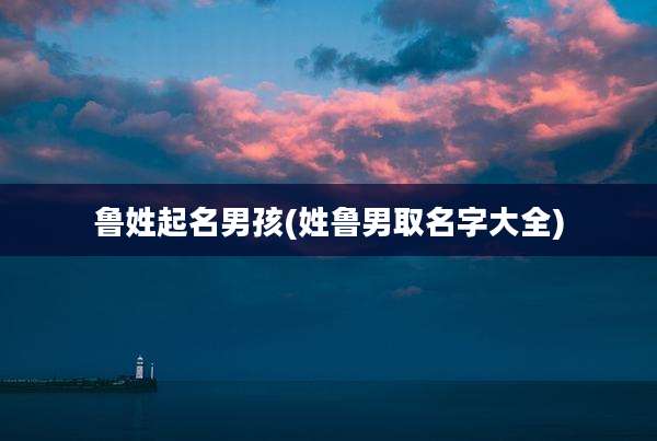 鲁姓起名男孩(姓鲁男取名字大全)