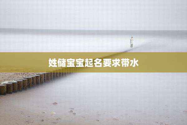 姓储宝宝起名要求带水