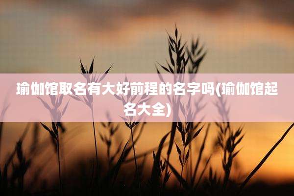 瑜伽馆取名有大好前程的名字吗(瑜伽馆起名大全)