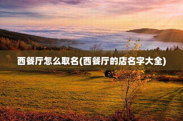 西餐厅怎么取名(西餐厅的店名字大全)