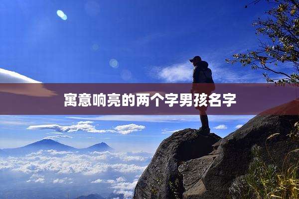 寓意响亮的两个字男孩名字