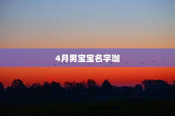 4月男宝宝名字珈