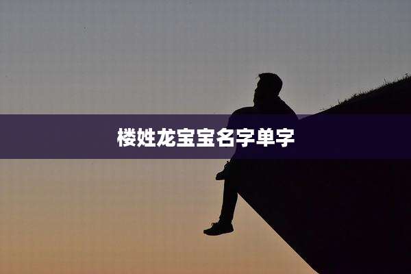 楼姓龙宝宝名字单字