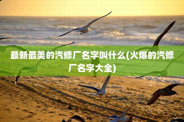 最新最美的汽修厂名字叫什么(火爆的汽修厂名字大全)