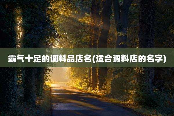 霸气十足的调料品店名(适合调料店的名字)