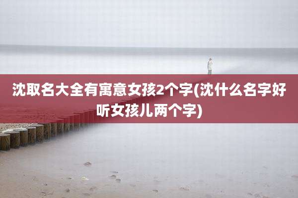 沈取名大全有寓意女孩2个字(沈什么名字好听女孩儿两个字)