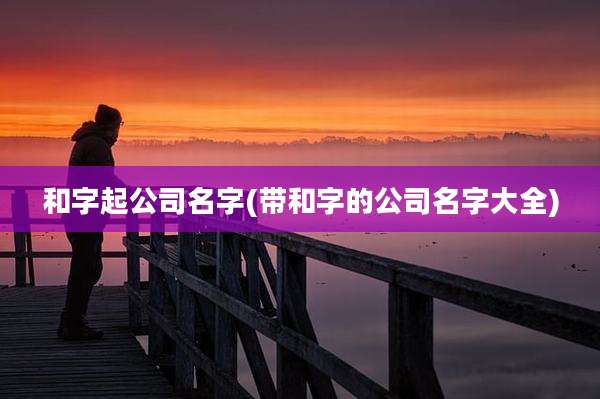 和字起公司名字(带和字的公司名字大全)