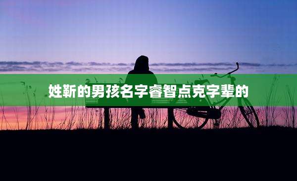 姓靳的男孩名字睿智点克字辈的