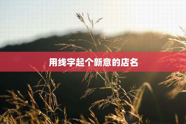 用线字起个新意的店名