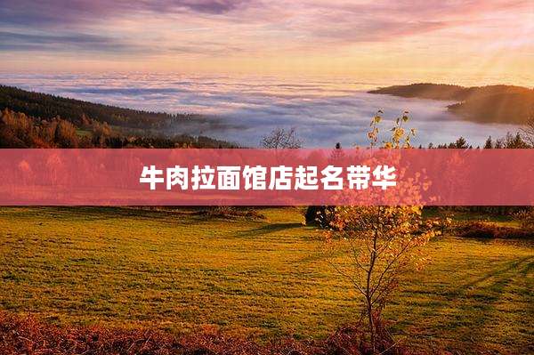 牛肉拉面馆店起名带华