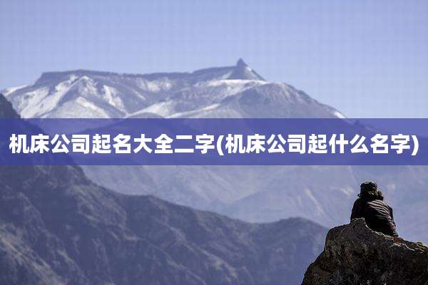 机床公司起名大全二字(机床公司起什么名字)