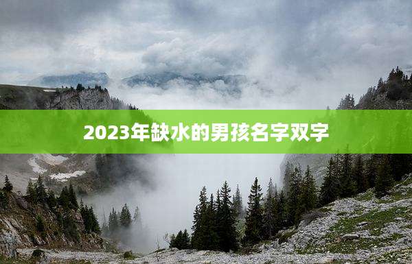 2023年缺水的男孩名字双字