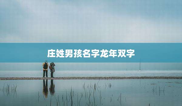 庄姓男孩名字龙年双字