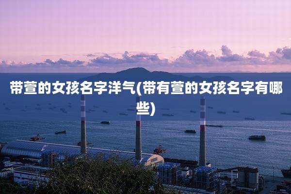 带萱的女孩名字洋气(带有萱的女孩名字有哪些)