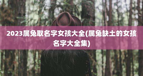 2023属兔取名字女孩大全(属兔缺土的女孩名字大全集)