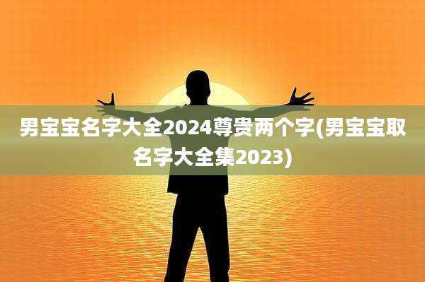 男宝宝名字大全2024尊贵两个字(男宝宝取名字大全集2023)
