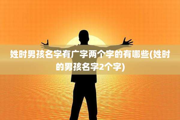 姓时男孩名字有广字两个字的有哪些(姓时的男孩名字2个字)