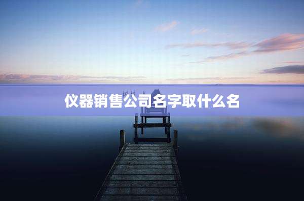 仪器销售公司名字取什么名