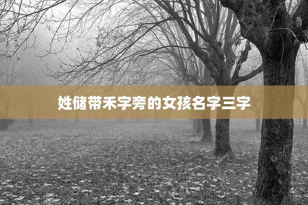 姓储带禾字旁的女孩名字三字
