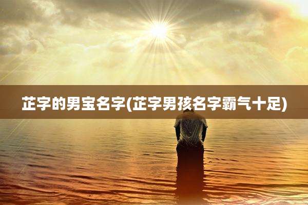 芷字的男宝名字(芷字男孩名字霸气十足)