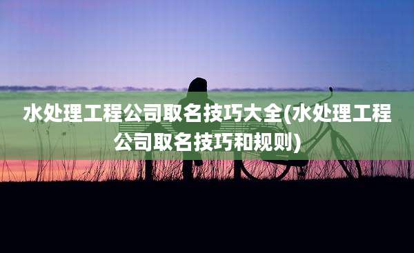 水处理工程公司取名技巧大全(水处理工程公司取名技巧和规则)
