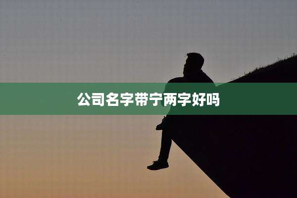 公司名字带宁两字好吗