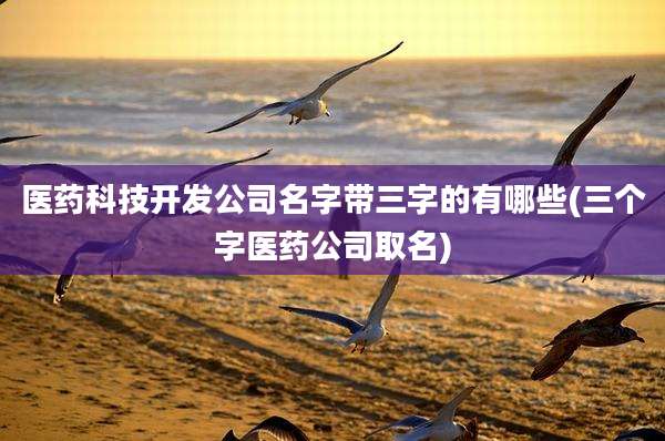 医药科技开发公司名字带三字的有哪些(三个字医药公司取名)