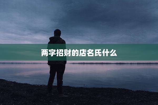 两字招财的店名氏什么