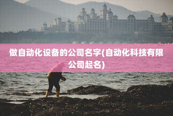 做自动化设备的公司名字(自动化科技有限公司起名)
