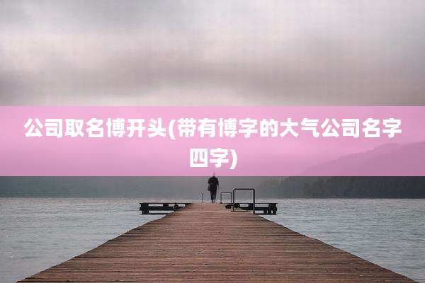 公司取名博开头(带有博字的大气公司名字四字)