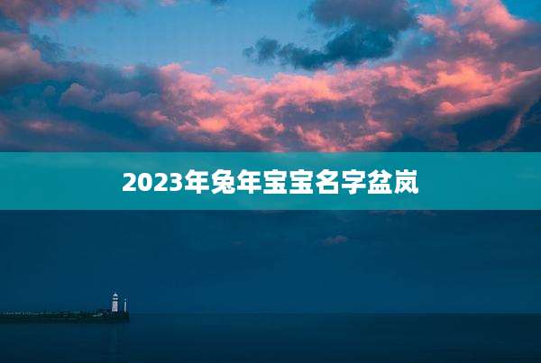2023年兔年宝宝名字盆岚