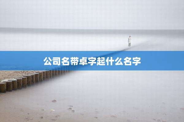 公司名带卓字起什么名字