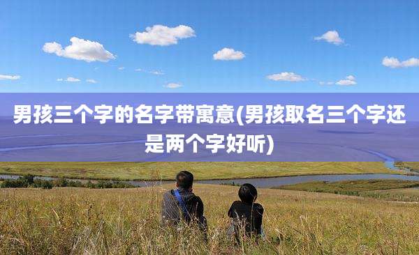 男孩三个字的名字带寓意(男孩取名三个字还是两个字好听)