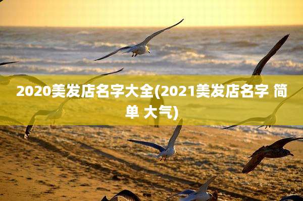 2020美发店名字大全(2021美发店名字 简单 大气)