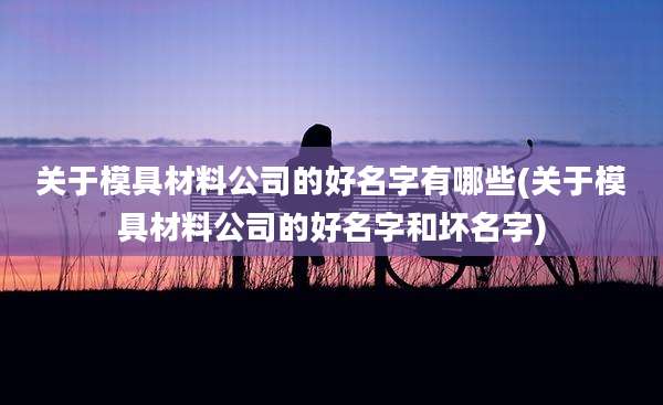 关于模具材料公司的好名字有哪些(关于模具材料公司的好名字和坏名字)