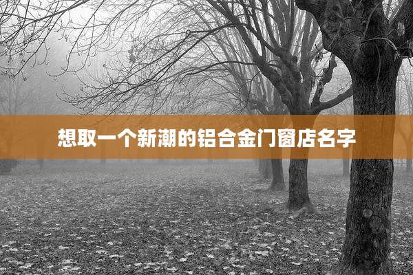 想取一个新潮的铝合金门窗店名字
