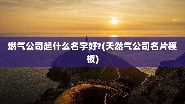 燃气公司起什么名字好?(天然气公司名片模板)