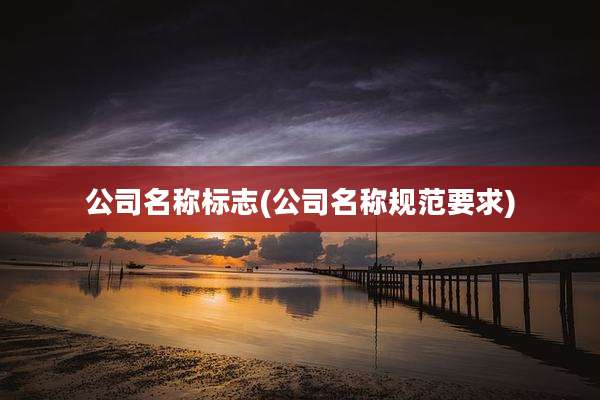 公司名称标志(公司名称规范要求)