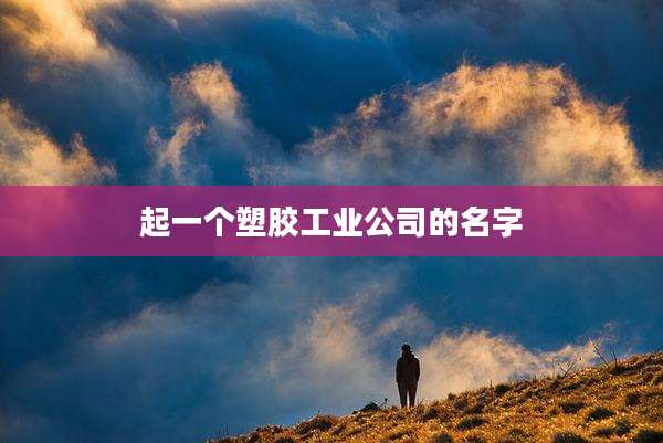 起一个塑胶工业公司的名字