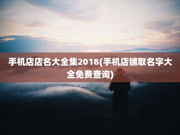 手机店店名大全集2018(手机店铺取名字大全免费查询)