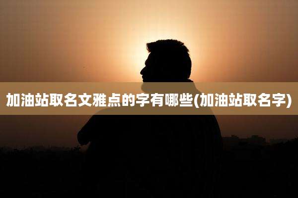 加油站取名文雅点的字有哪些(加油站取名字)