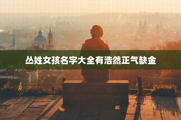 丛姓女孩名字大全有浩然正气缺金