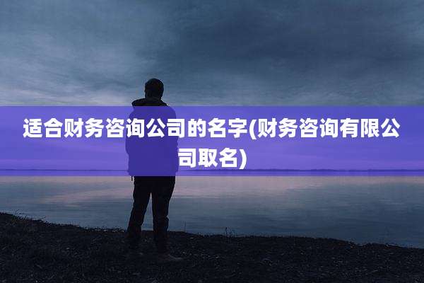 适合财务咨询公司的名字(财务咨询有限公司取名)