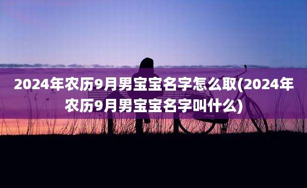 2024年农历9月男宝宝名字怎么取(2024年农历9月男宝宝名字叫什么)