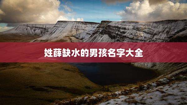 姓薛缺水的男孩名字大全