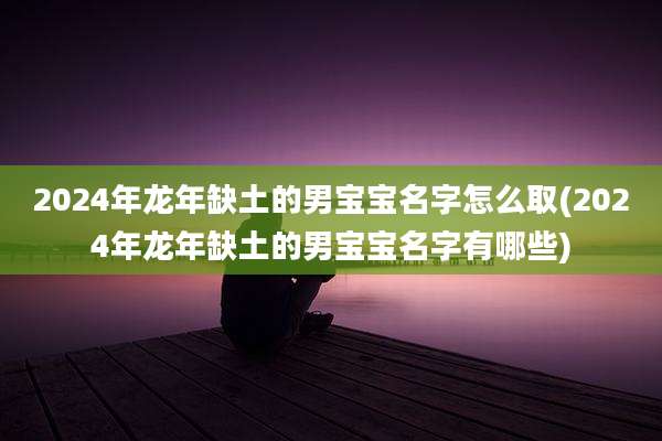 2024年龙年缺土的男宝宝名字怎么取(2024年龙年缺土的男宝宝名字有哪些)