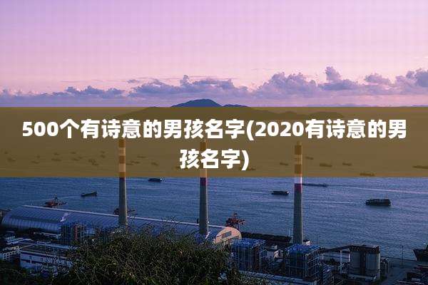500个有诗意的男孩名字(2020有诗意的男孩名字)