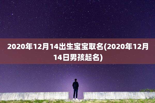 2020年12月14出生宝宝取名(2020年12月14日男孩起名)