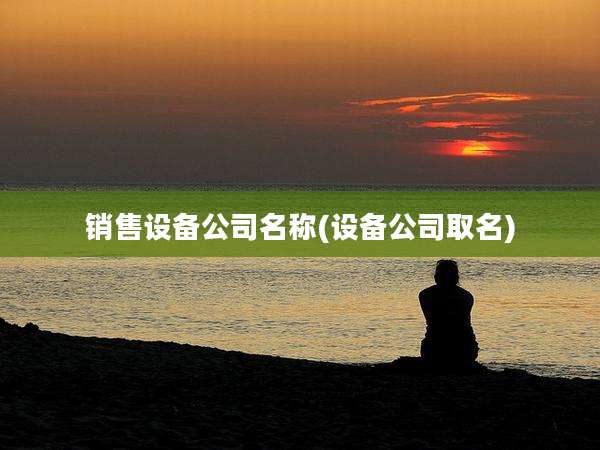 销售设备公司名称(设备公司取名)
